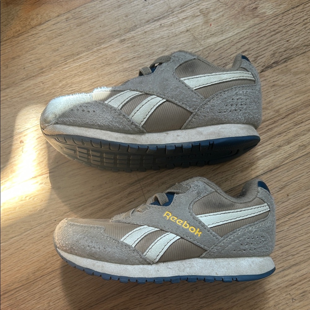 Reebok Kids Tan Suede & Cream Accent Sneakers